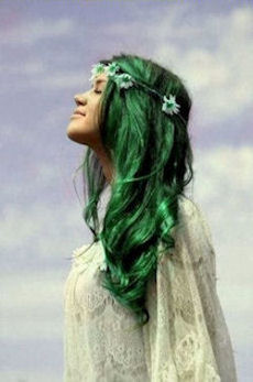 зеленый цвет волос